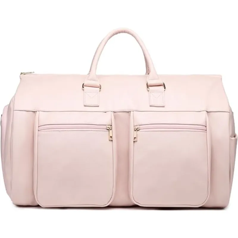 Elegant Duffel Bag With Front Zipper Pockets