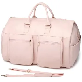 Elegant Duffel Bag With Front Zipper Pockets