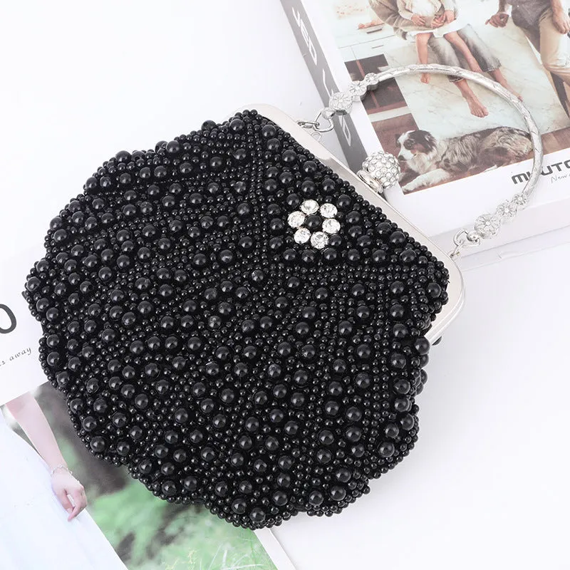 Elegant Pearls Women Shell Handbag