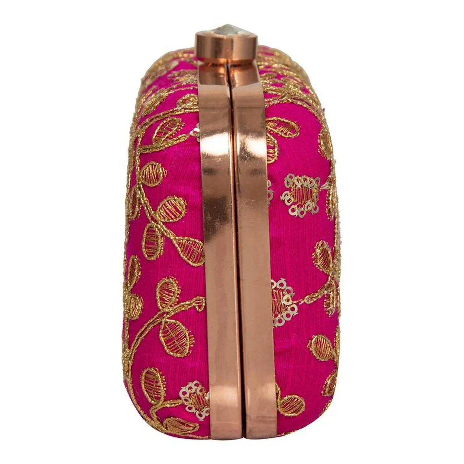 Exotic Hot Pink Party wear Bridal Fancy Designer clutch bag