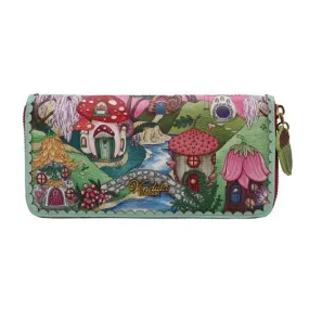 Fairy Village Large Ziparound Crossbody Wallet