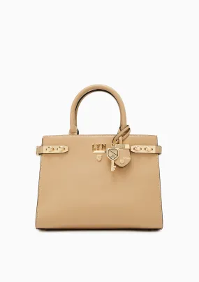 Fineness Re-Edit Top Handle Bag L Beige