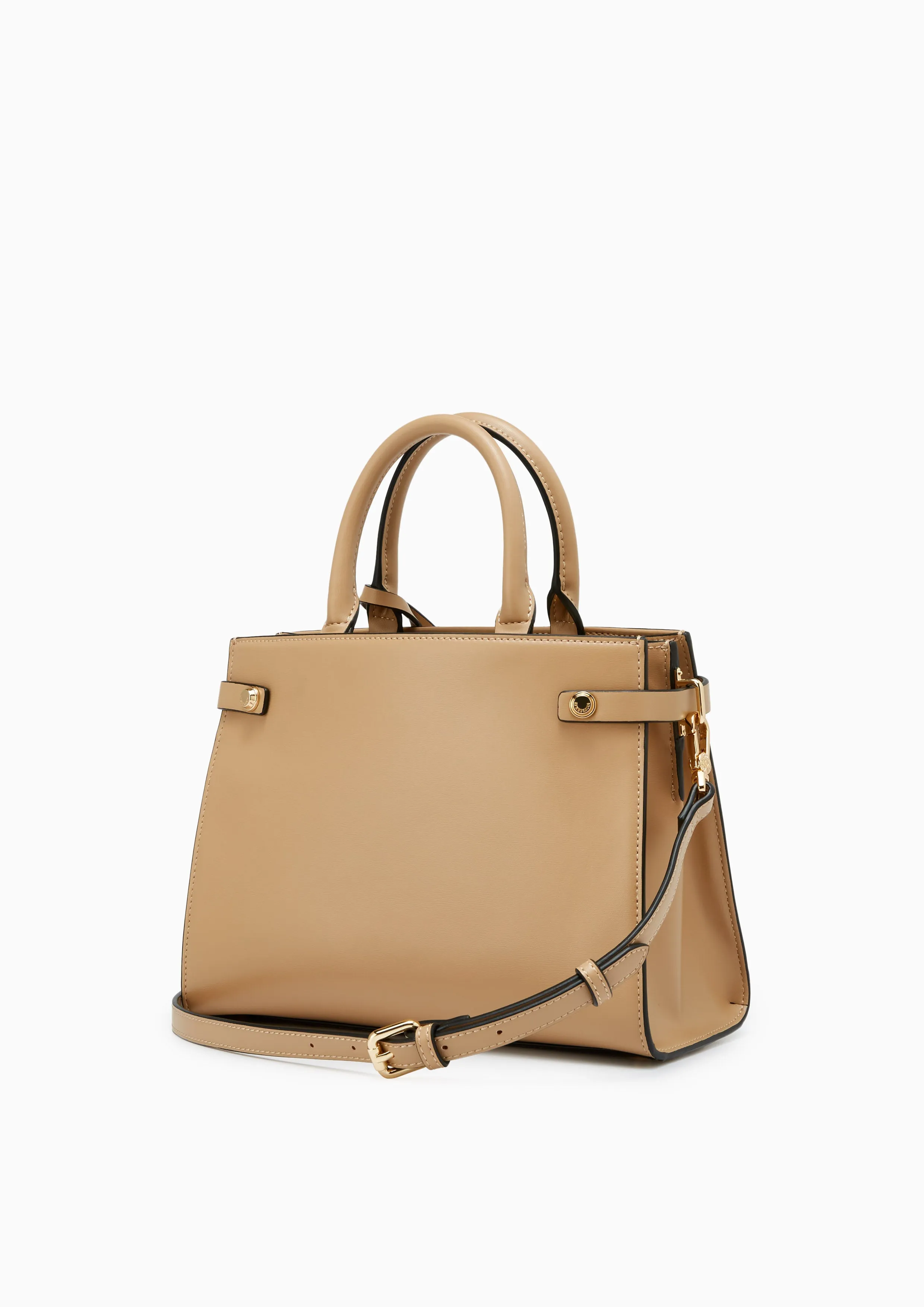 Fineness Re-Edit Top Handle Bag L Beige