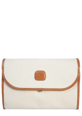 FIRENZE Necessaire Tri-Fold Overnight Toiletry Bag - Cream