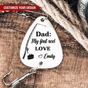 Fishing Lovers - Dad, My First Reel Love - Personalized Fishing Lure Keychain