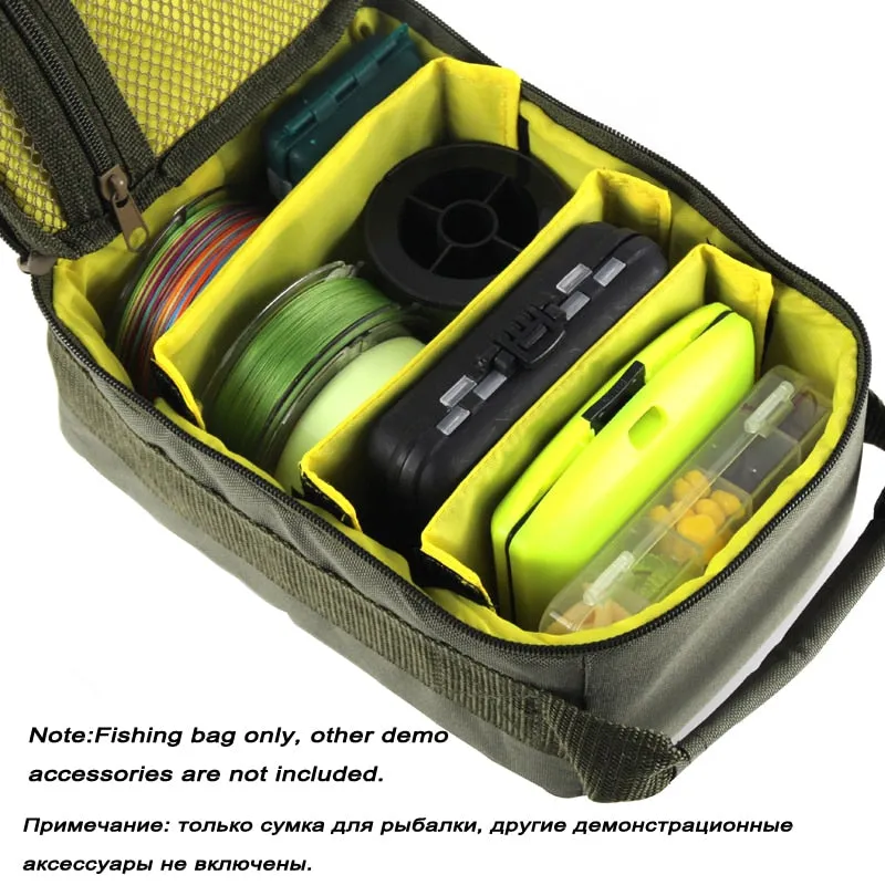 Fishing Reel Bag Oxford Fishing Tackle Bag Portable Fishing Reel & Gear Storage Case for Spinning Baitcasting Fly Reels A507