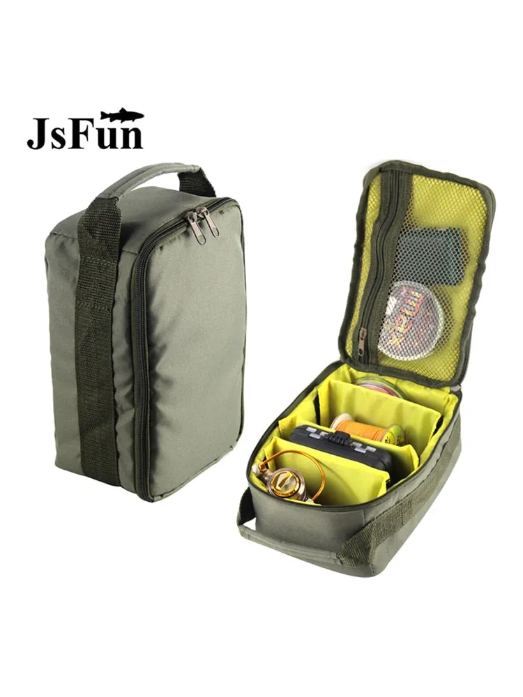 Fishing Reel Bag Oxford Fishing Tackle Bag Portable Fishing Reel & Gear Storage Case for Spinning Baitcasting Fly Reels A507