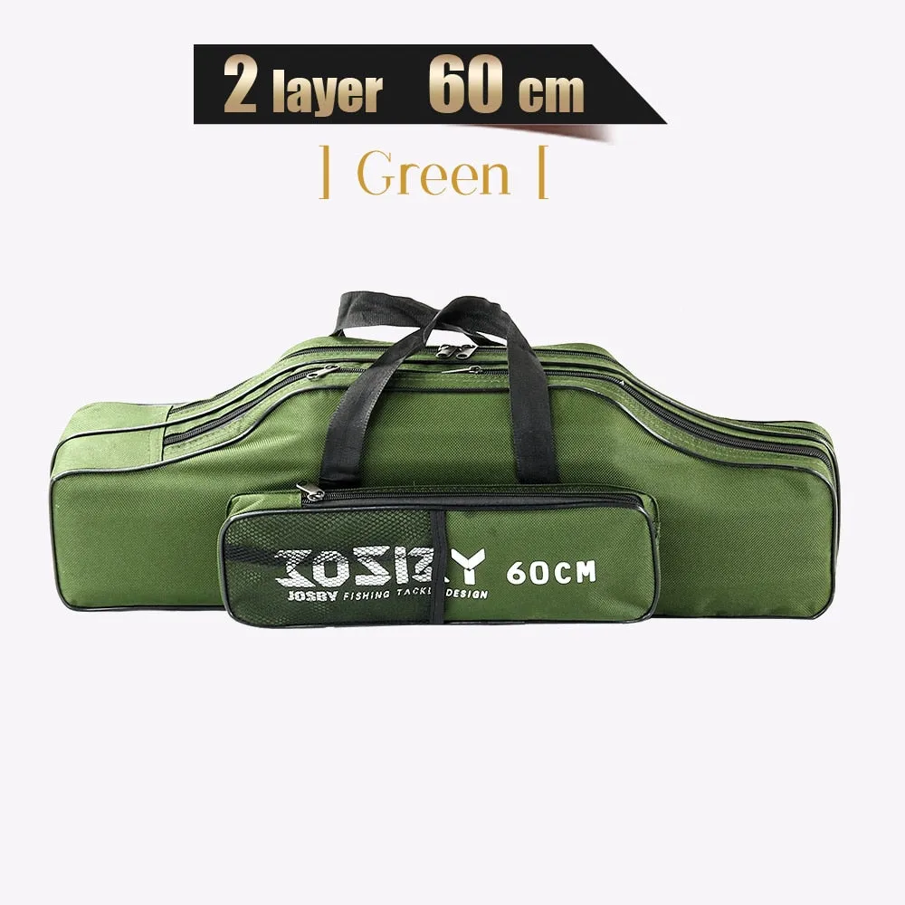 Fishing Rod Storage Bag  Oxford Cloth  1/2/3 Layer  Large Capacity Waterproof Multifunctional