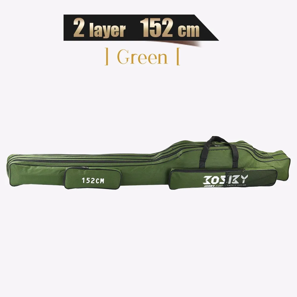 Fishing Rod Storage Bag  Oxford Cloth  1/2/3 Layer  Large Capacity Waterproof Multifunctional