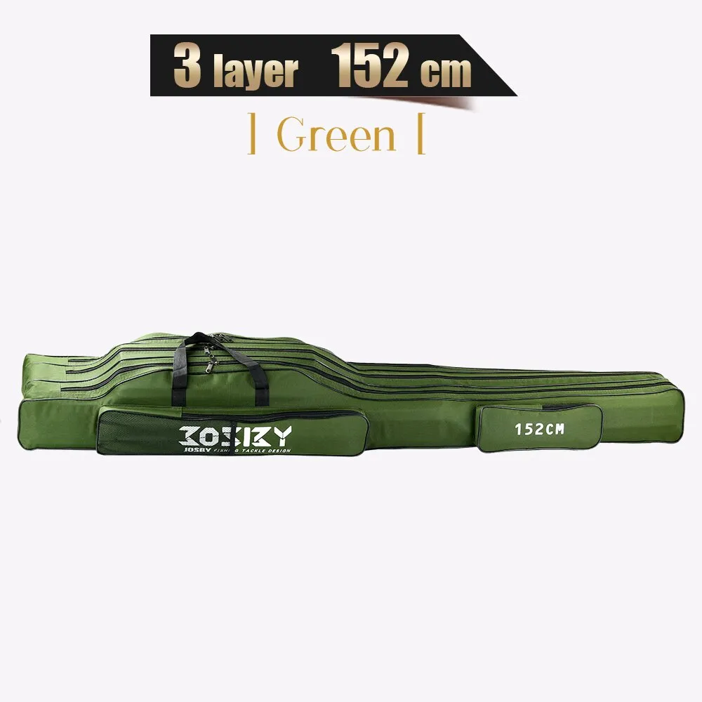 Fishing Rod Storage Bag  Oxford Cloth  1/2/3 Layer  Large Capacity Waterproof Multifunctional