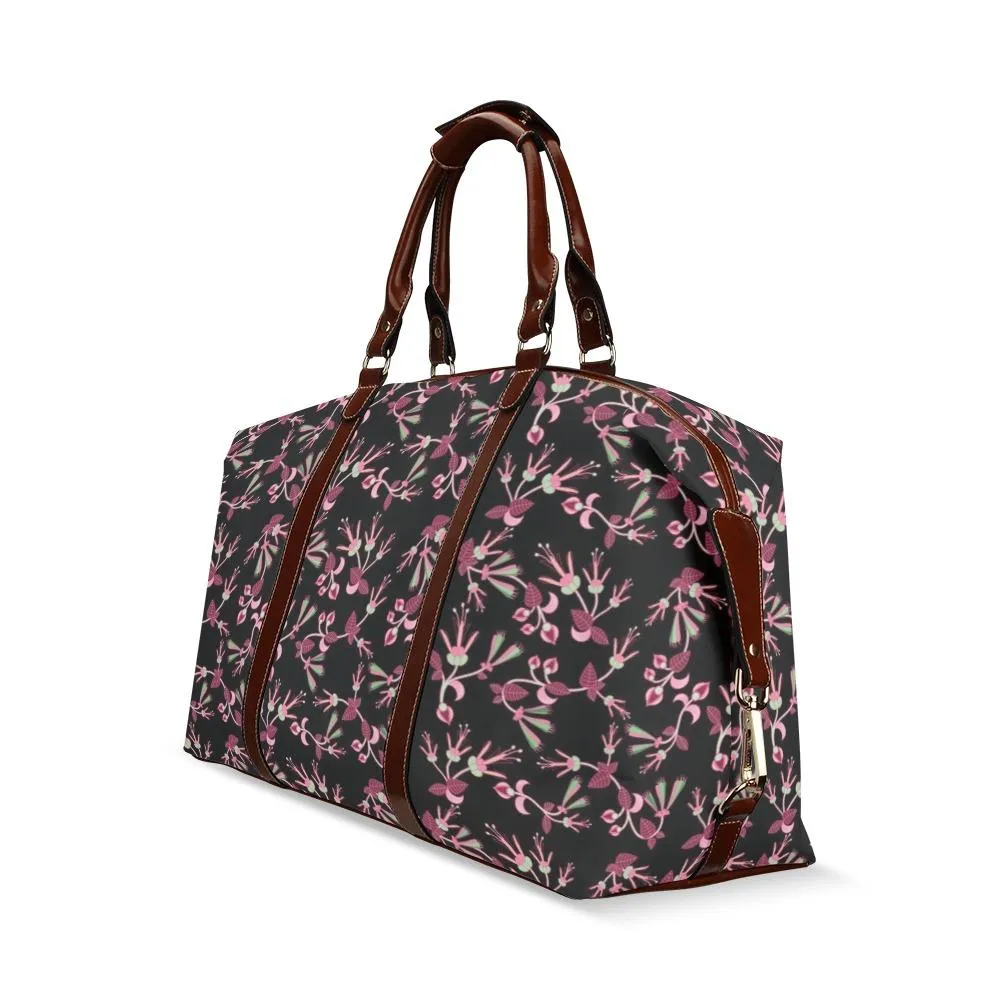 Floral Green Black Classic Travel Bag