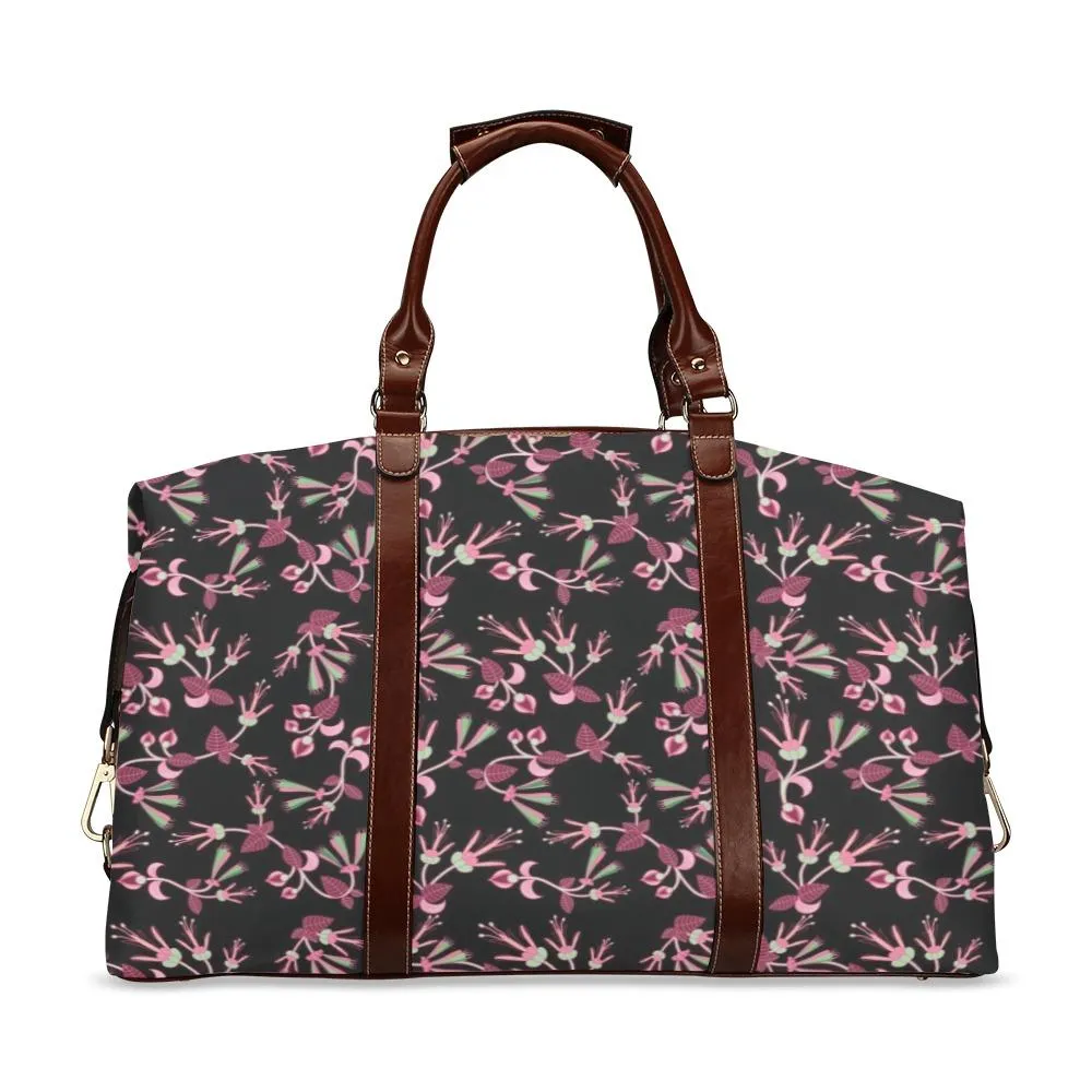 Floral Green Black Classic Travel Bag