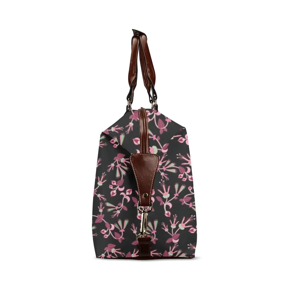 Floral Green Black Classic Travel Bag