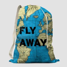 Fly Away - World Map - Laundry Bag