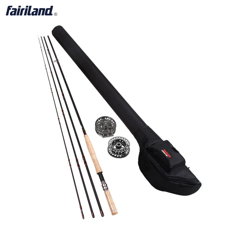 Fly Fishing Starter Kit Including 021C9-10#/11-12# 4.2m Carbon Rod 9/11 (110mm) Fly Reel Spare Spool