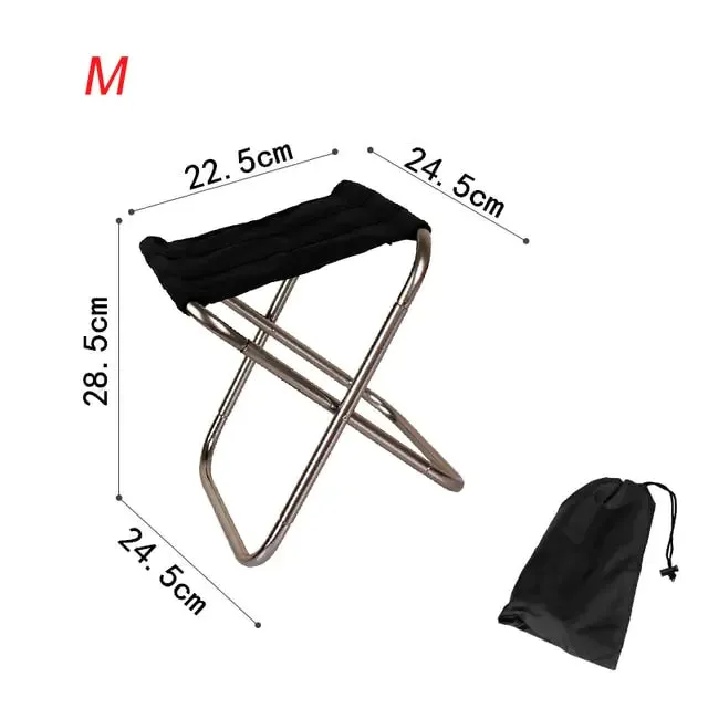 Foldable Aluminium & Oxford Camping Stool