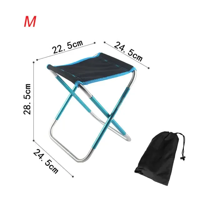 Foldable Aluminium & Oxford Camping Stool