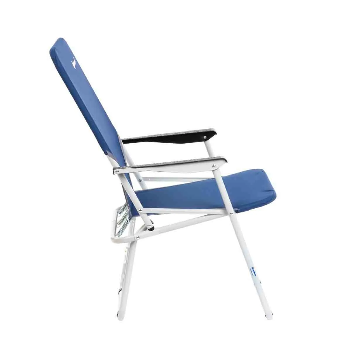 Folding Blue Steel Armchair for Camping, Outdoor, Picnic