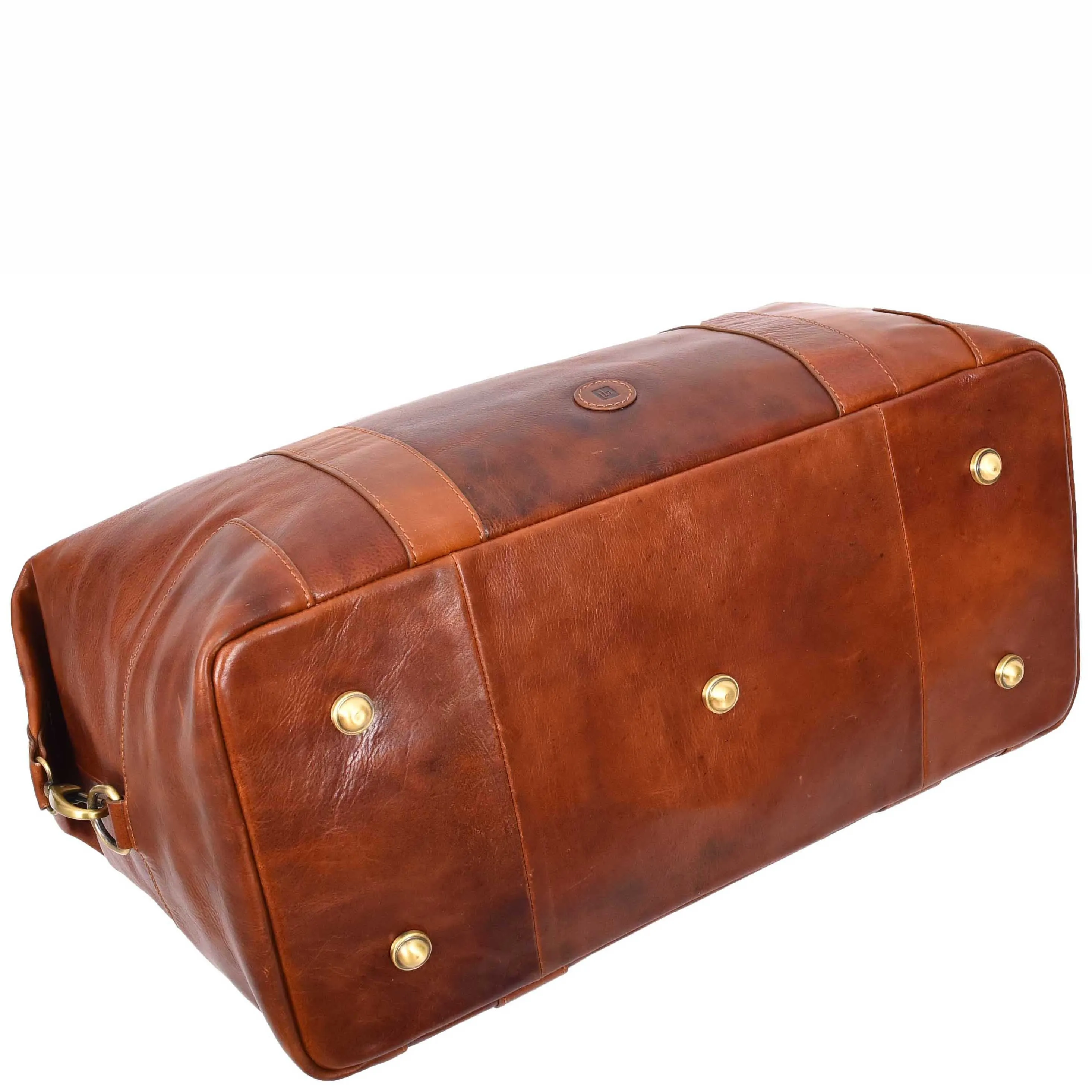 Genuine Leather Overnight Weekend Duffle Bag Travel Holdall A500 Cognac