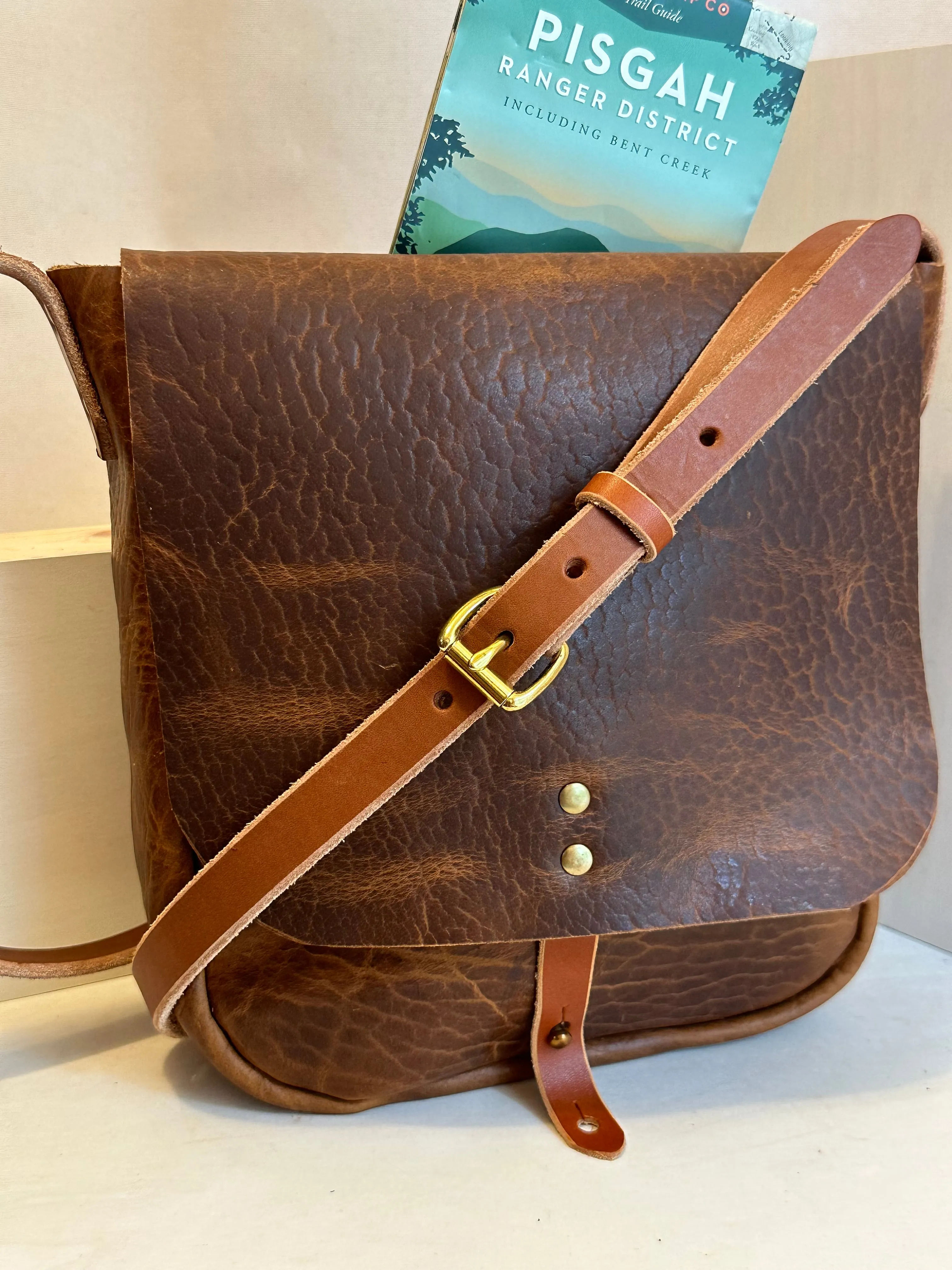 Glazed Bison Explorer Small Crossbody Leather Bag