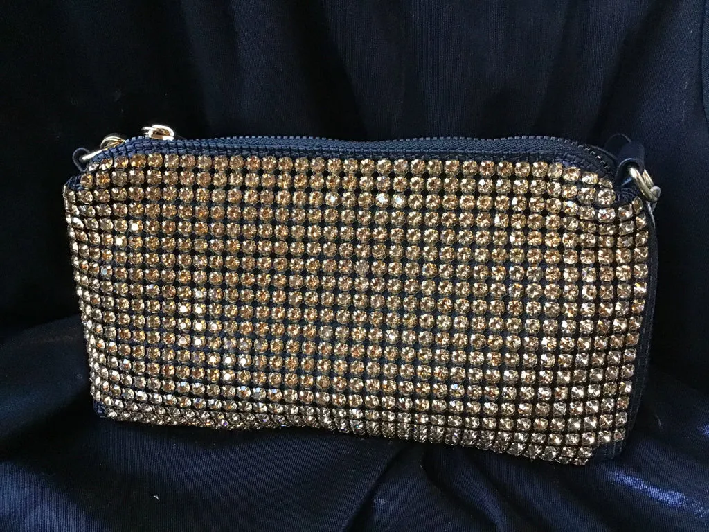 Gold Rhinestone Evening Bag