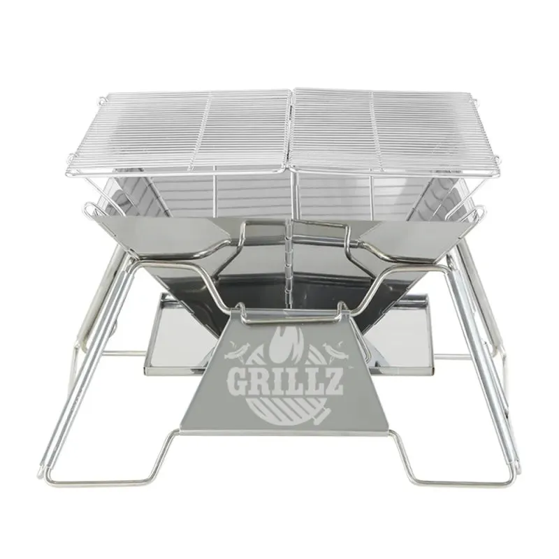 Grillz Ultra Compact 2-in-1 Camping Fire Pit and BBQ