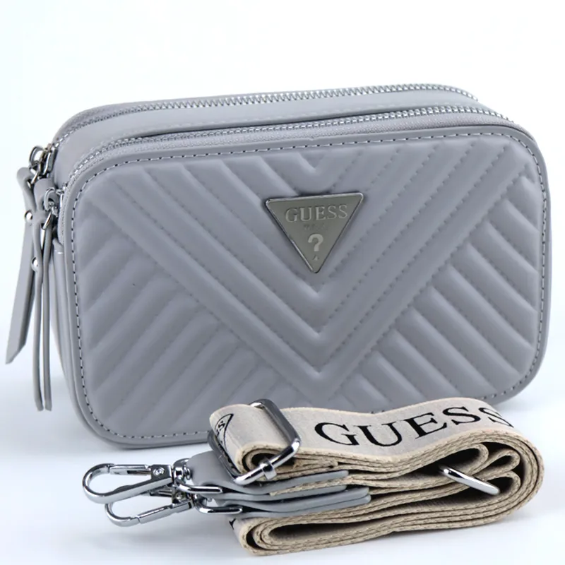 GUE Zipper Sling Bag Women Crossbody Strap Square Bag