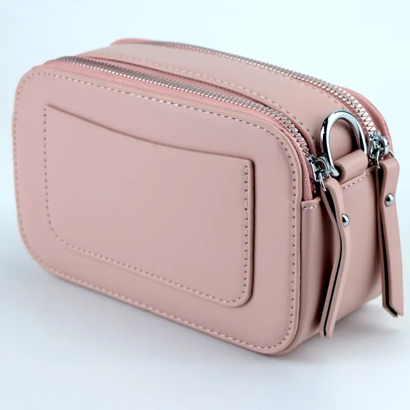 GUE Zipper Sling Bag Women Crossbody Strap Square Bag