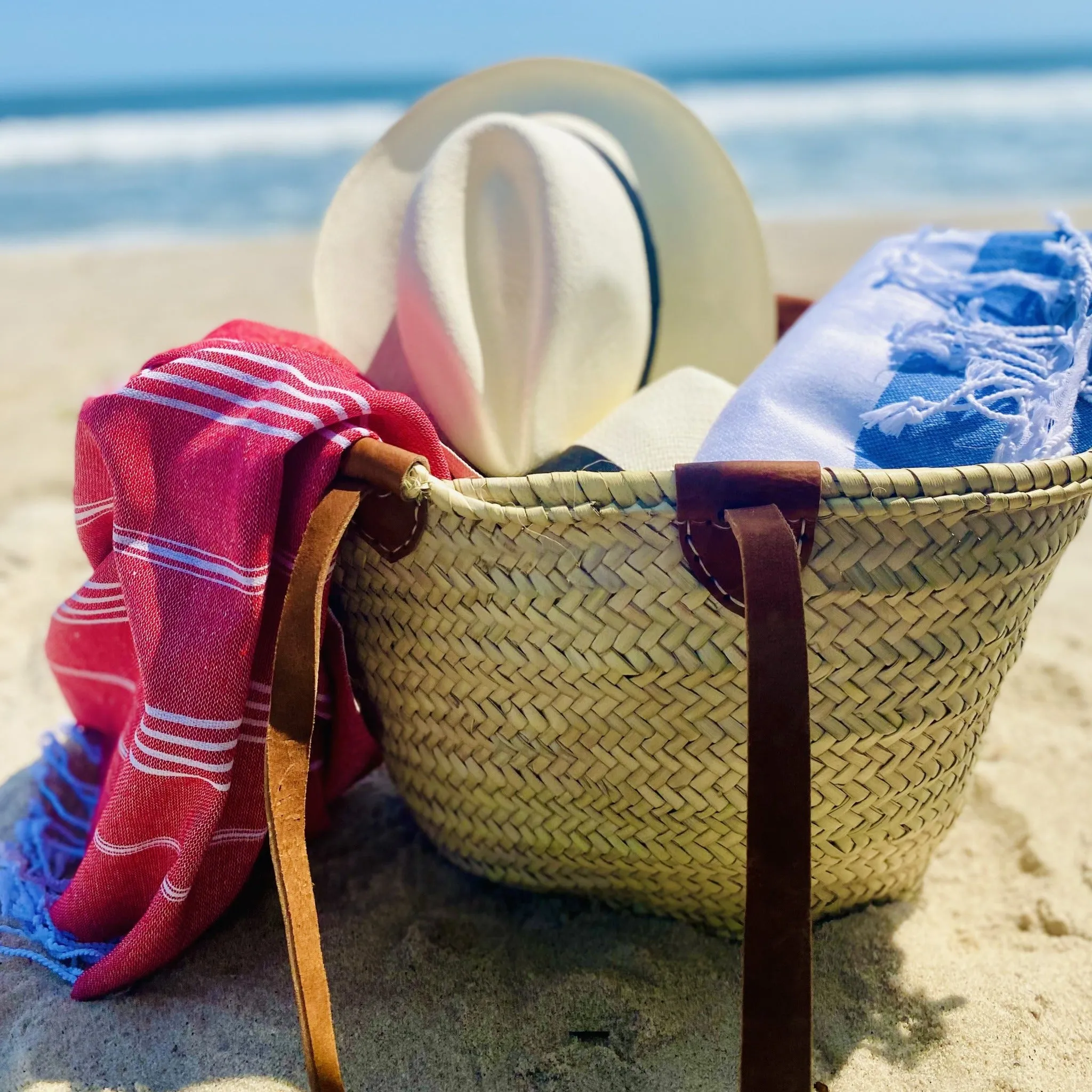 Handmade Moroccan Brown Beach Bag