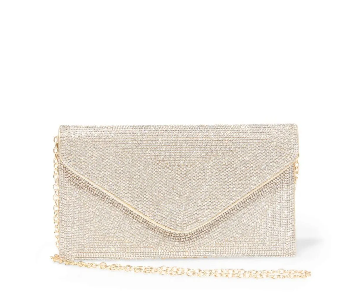 HD2521 Rhinestone Embellished Envelope Clutch