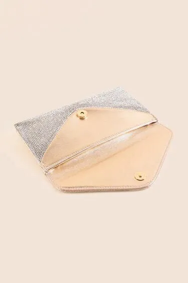 HD2521 Rhinestone Embellished Envelope Clutch