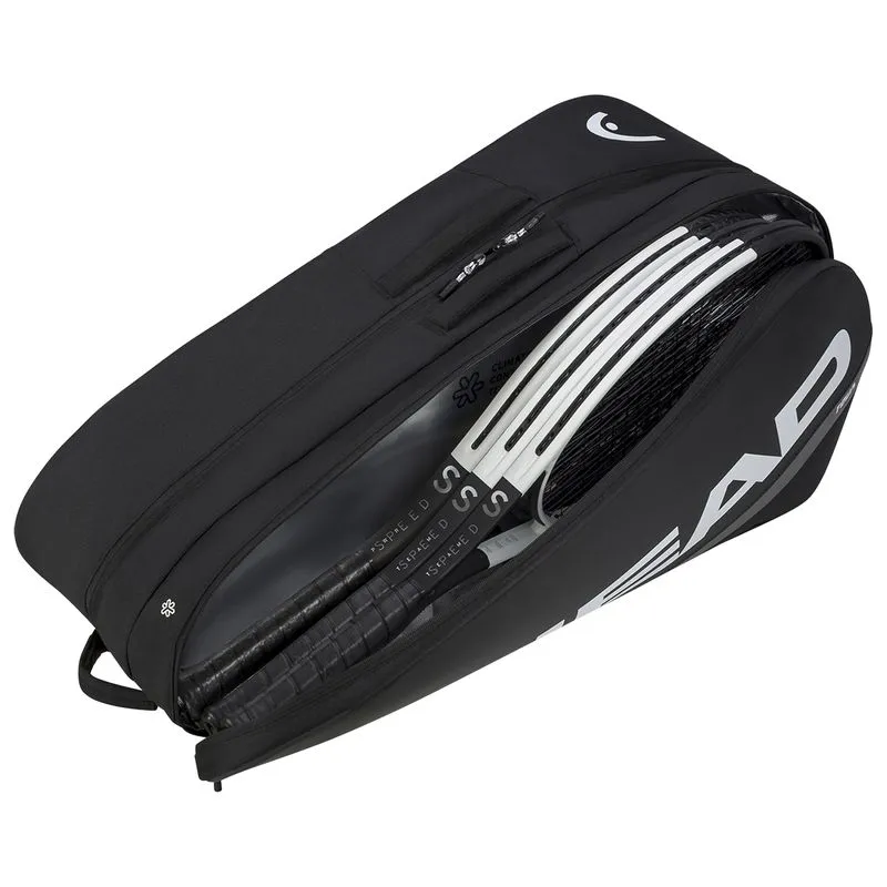 Head Tour L Tennis Racquet Bag Black White