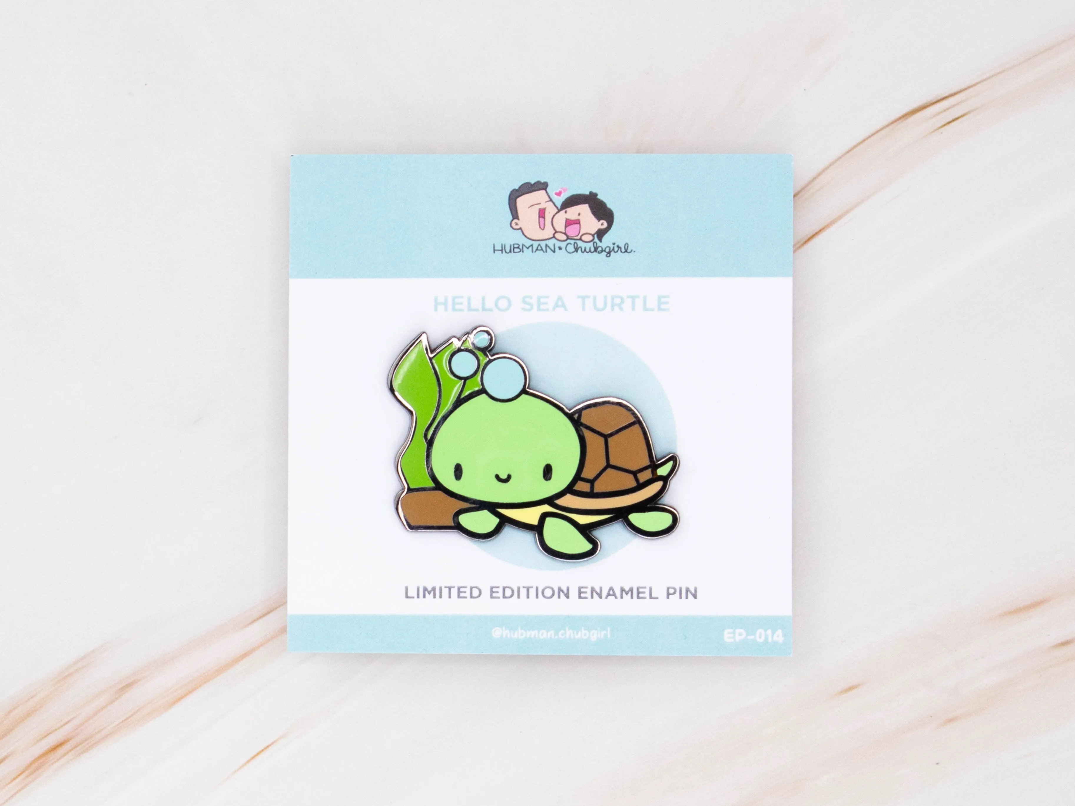 Hello Sea Turtle Pin