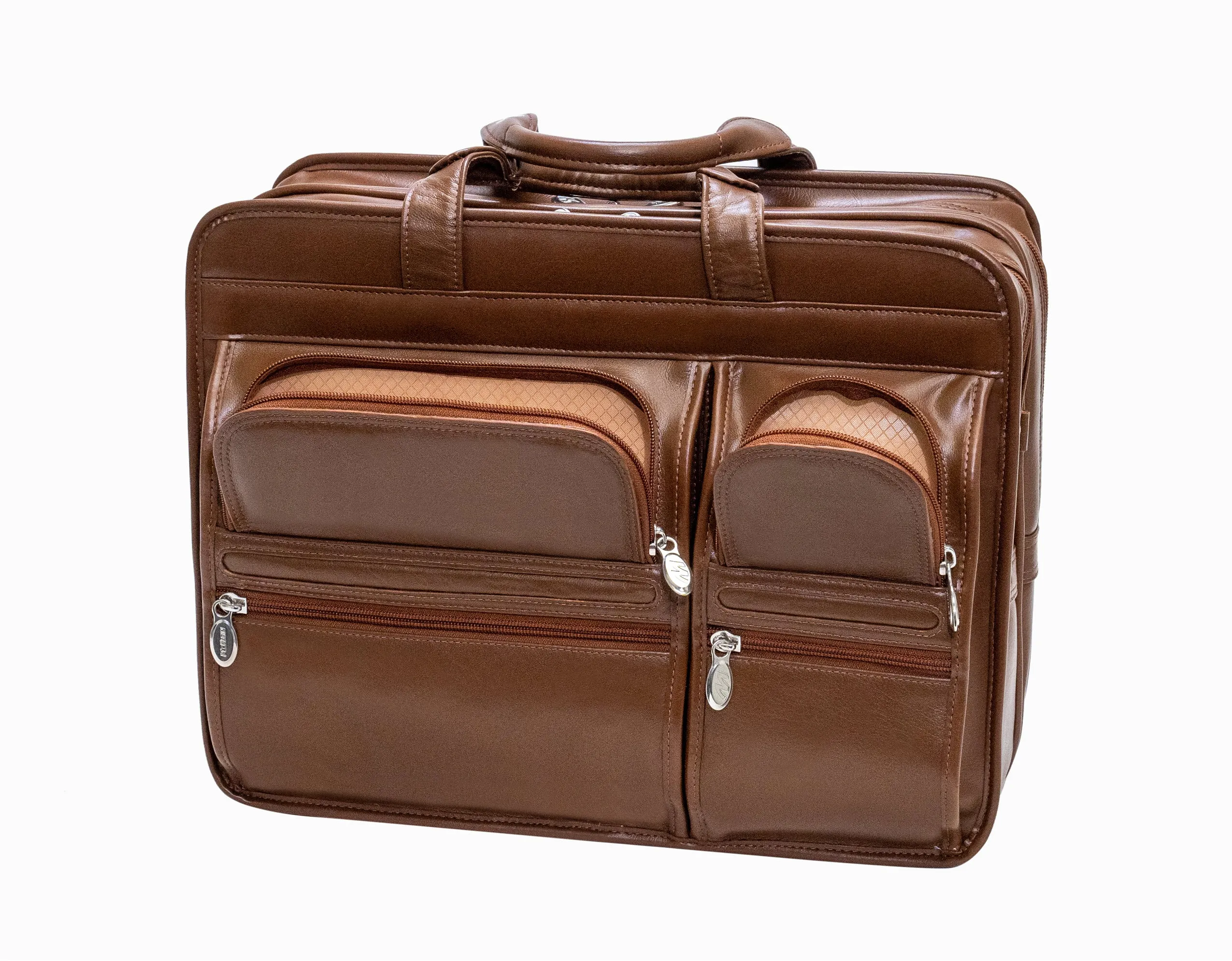 HUBBARD | 15” Leather Dual-Compartment Laptop Briefcase