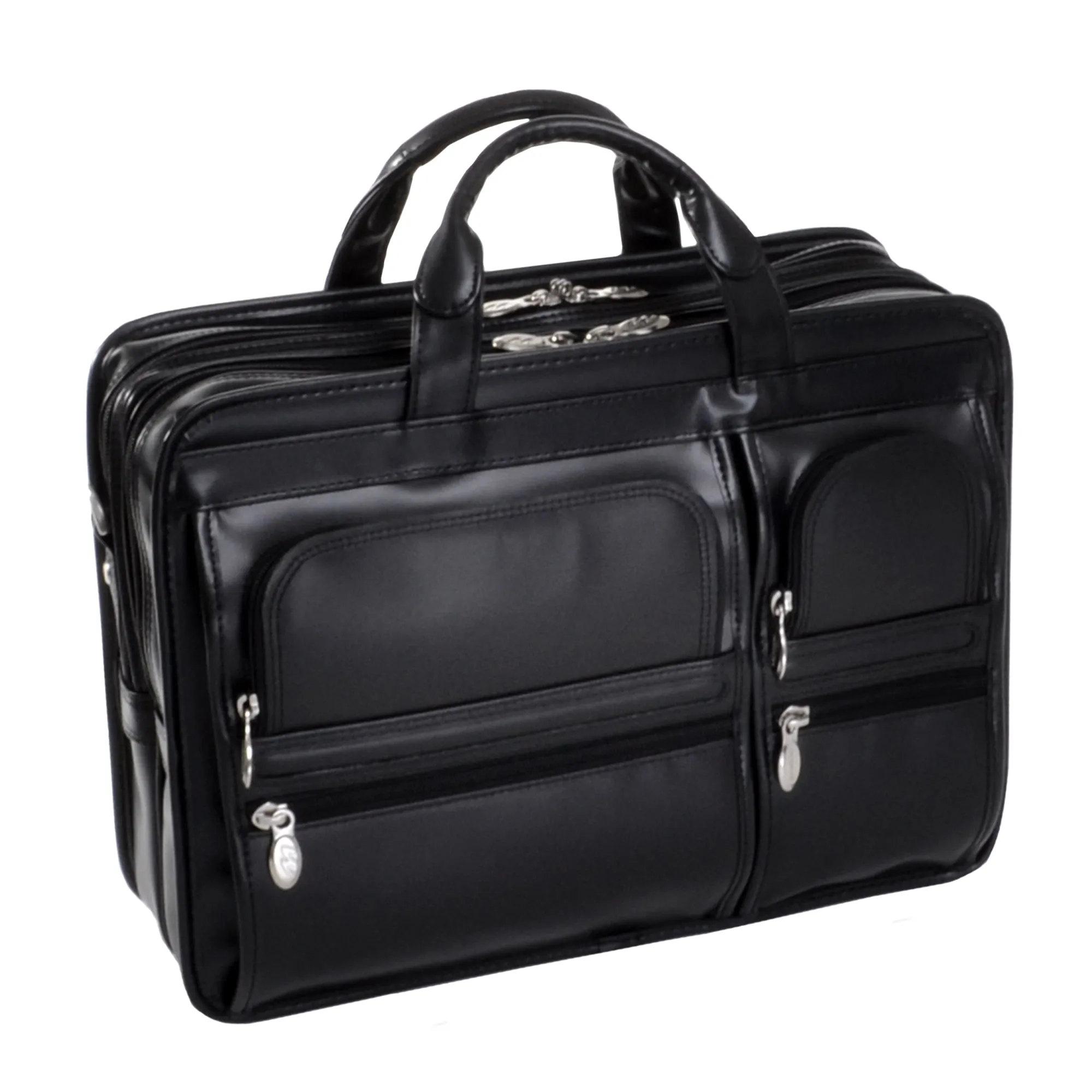 HUBBARD | 15” Leather Dual-Compartment Laptop Briefcase