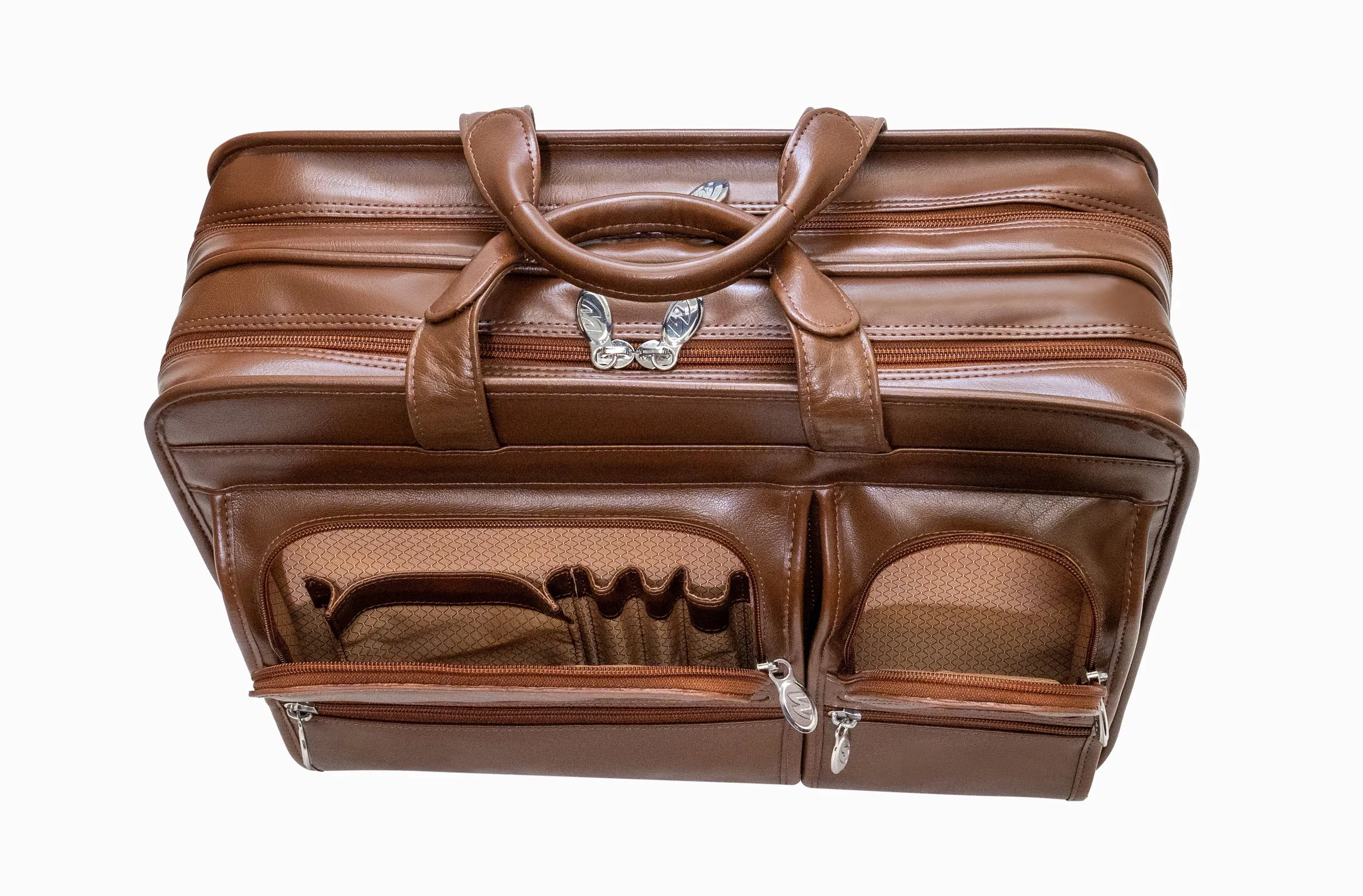 HUBBARD | 15” Leather Dual-Compartment Laptop Briefcase