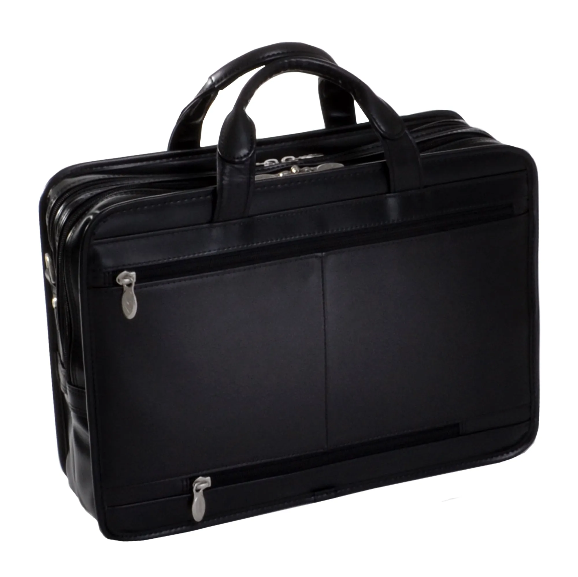 HUBBARD | 15” Leather Dual-Compartment Laptop Briefcase