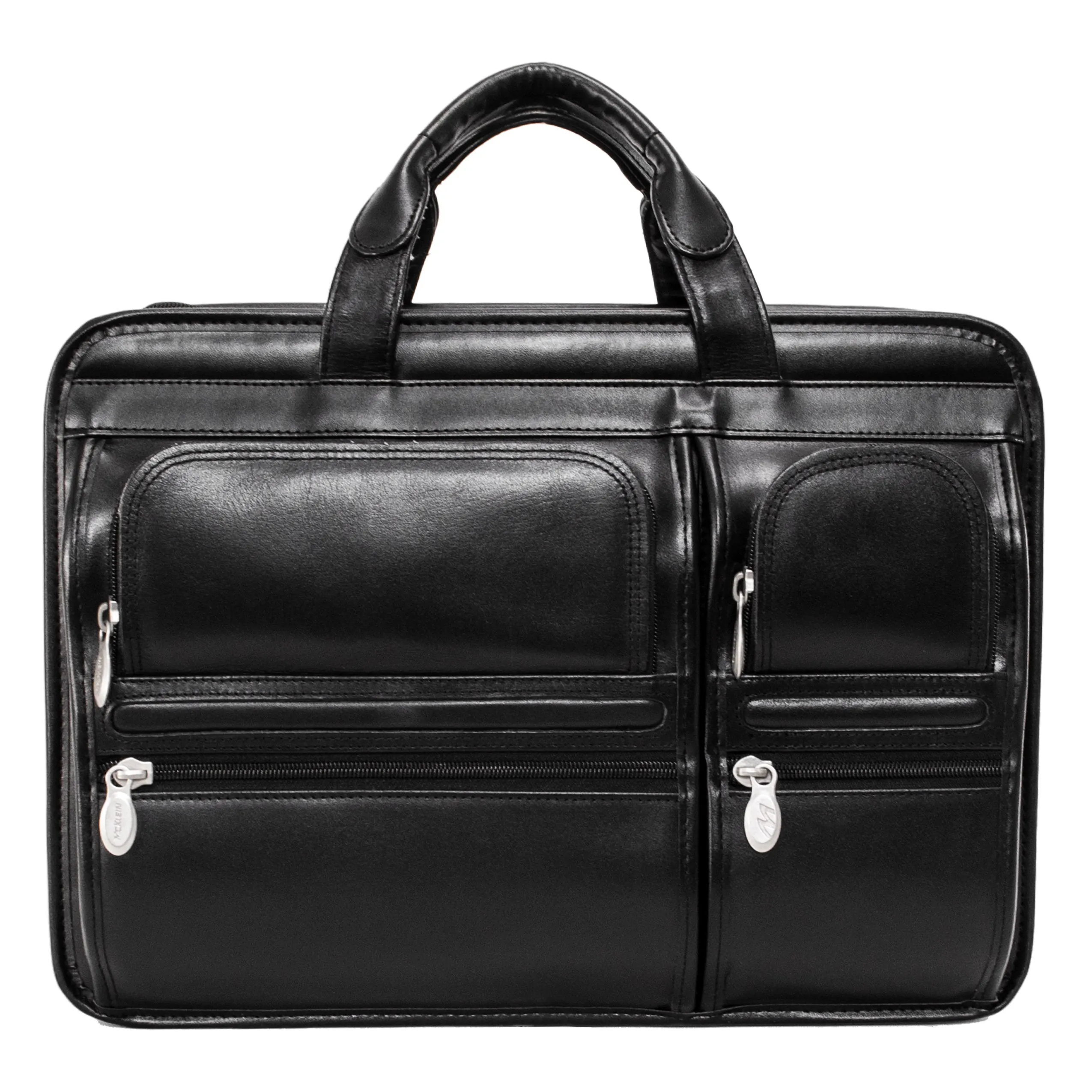 HUBBARD | 15” Leather Dual-Compartment Laptop Briefcase