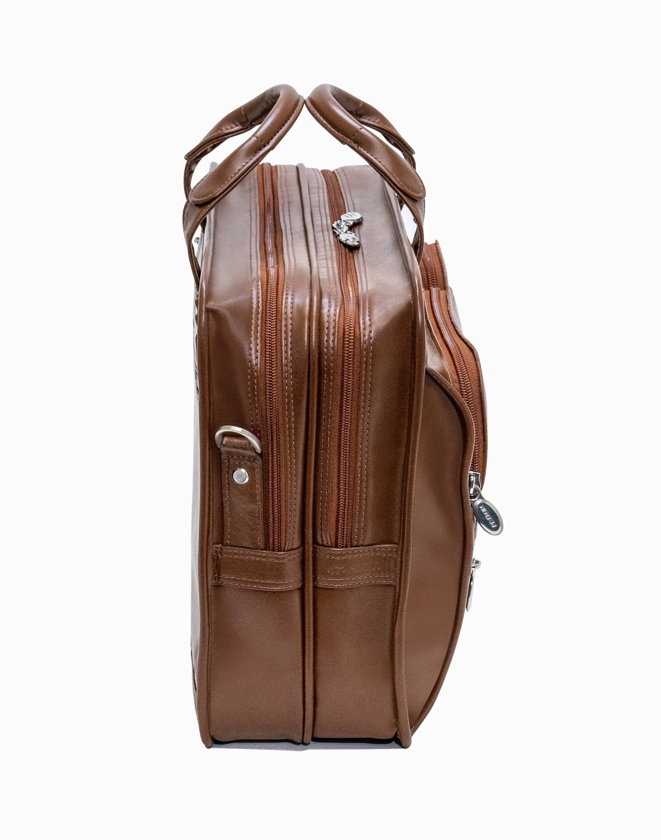 HUBBARD | 15” Leather Dual-Compartment Laptop Briefcase