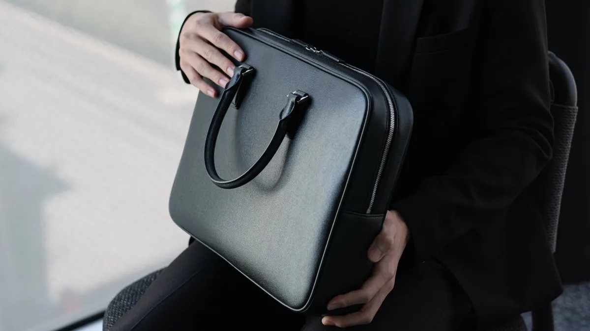 Italian Saffiano Leather Briefcase