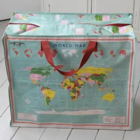 Jumbo Storage Bag - World Map by Rex London