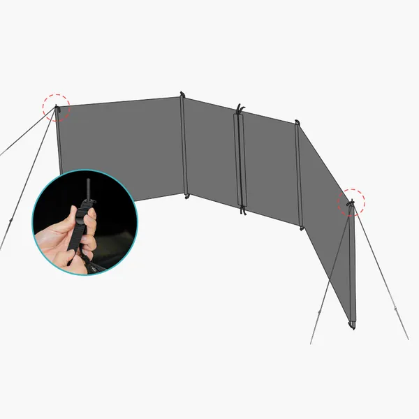 KZM Dual Wind Screen - Outdoor Camping Windproof Screen