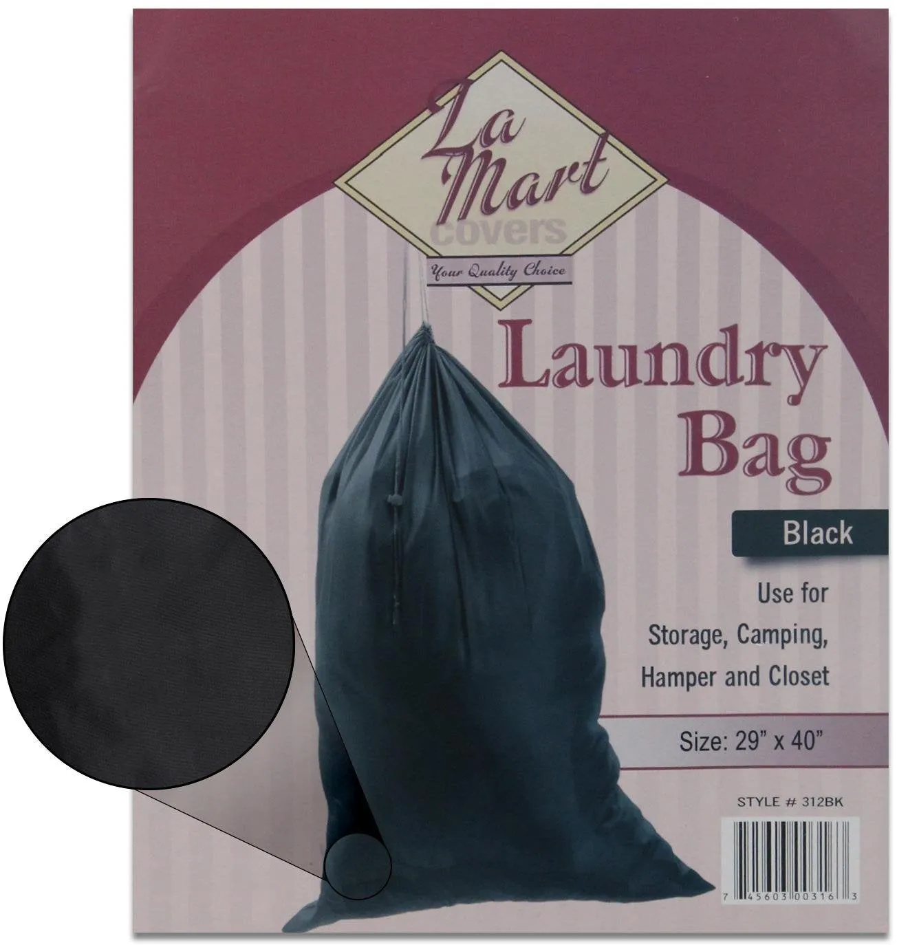 La Mart Laundry Bag - 312 - Black