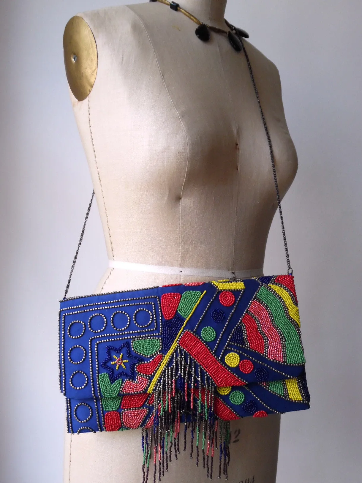 Large Beaded Envelope Clutch Bag Loca