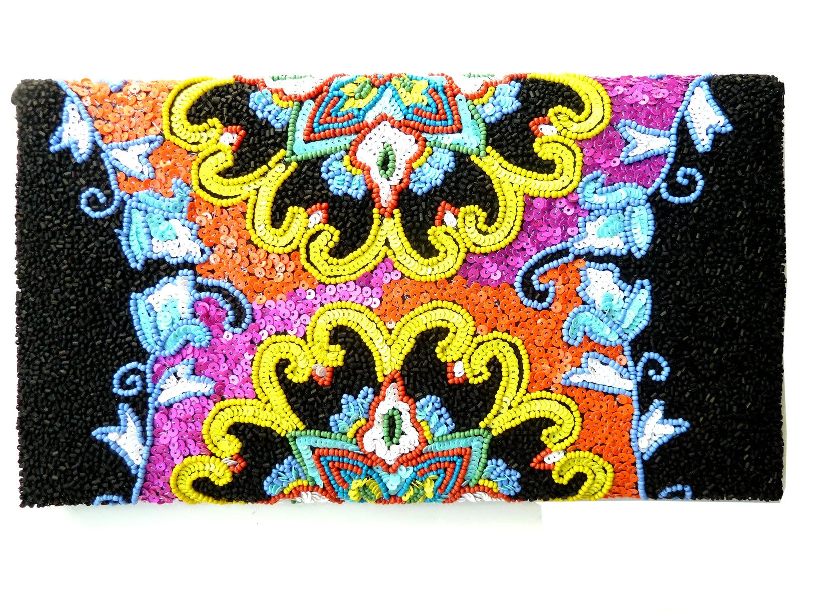 Large Beaded Envelope Clutch Bag Loca