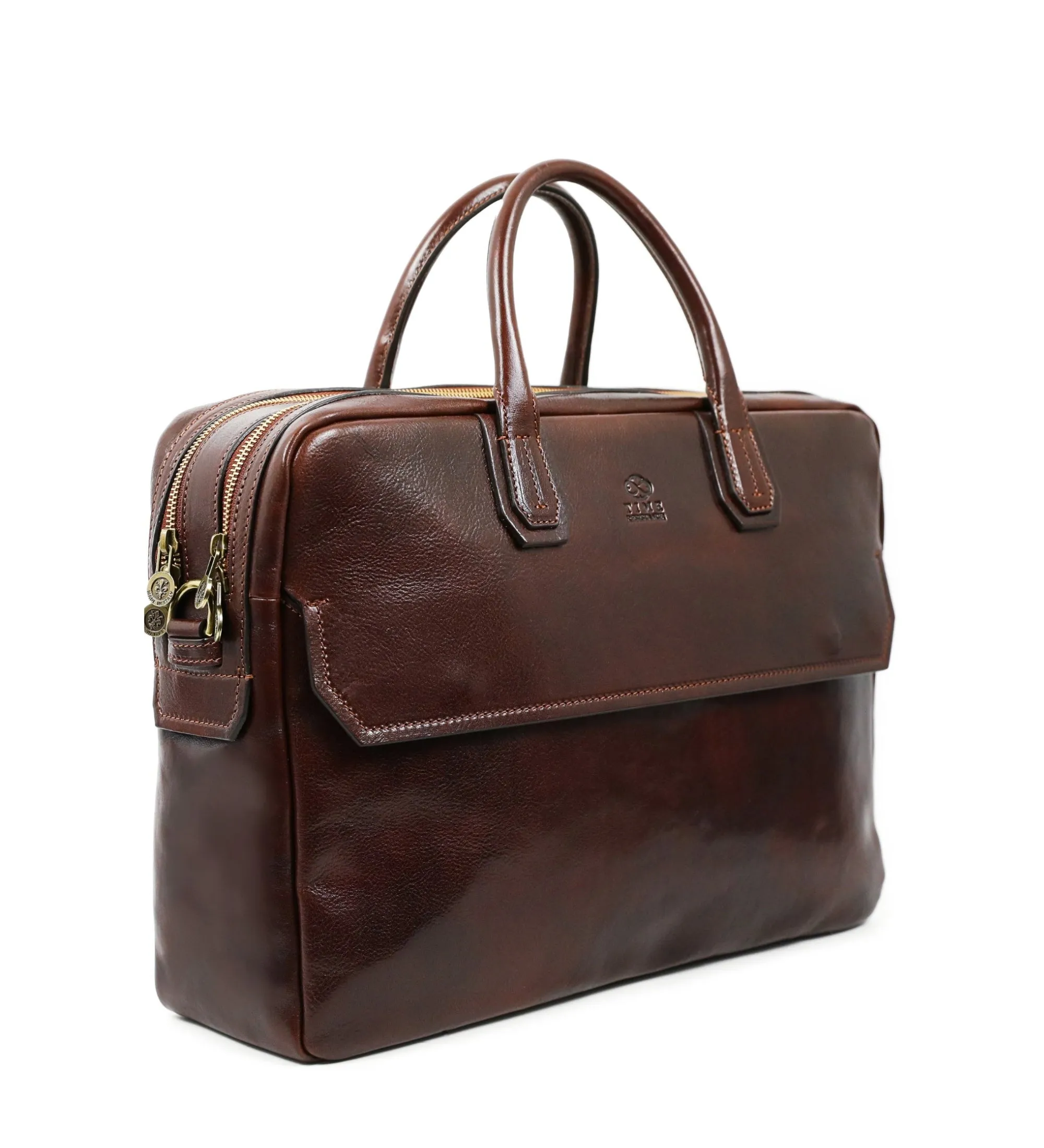 Large Leather Briefcase Laptop Bag - Nostromo