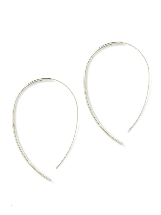 Large Pull Through Hoops | Silver