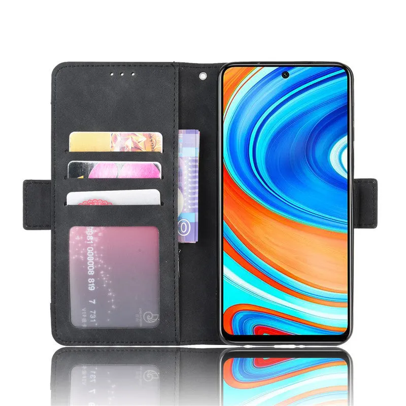 Leather flip phone case for Redmi Note 9 Pro Max Black