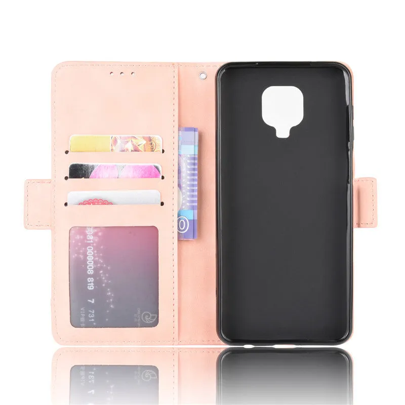 Leather flip phone case for Redmi Note 9 Pro Max Black