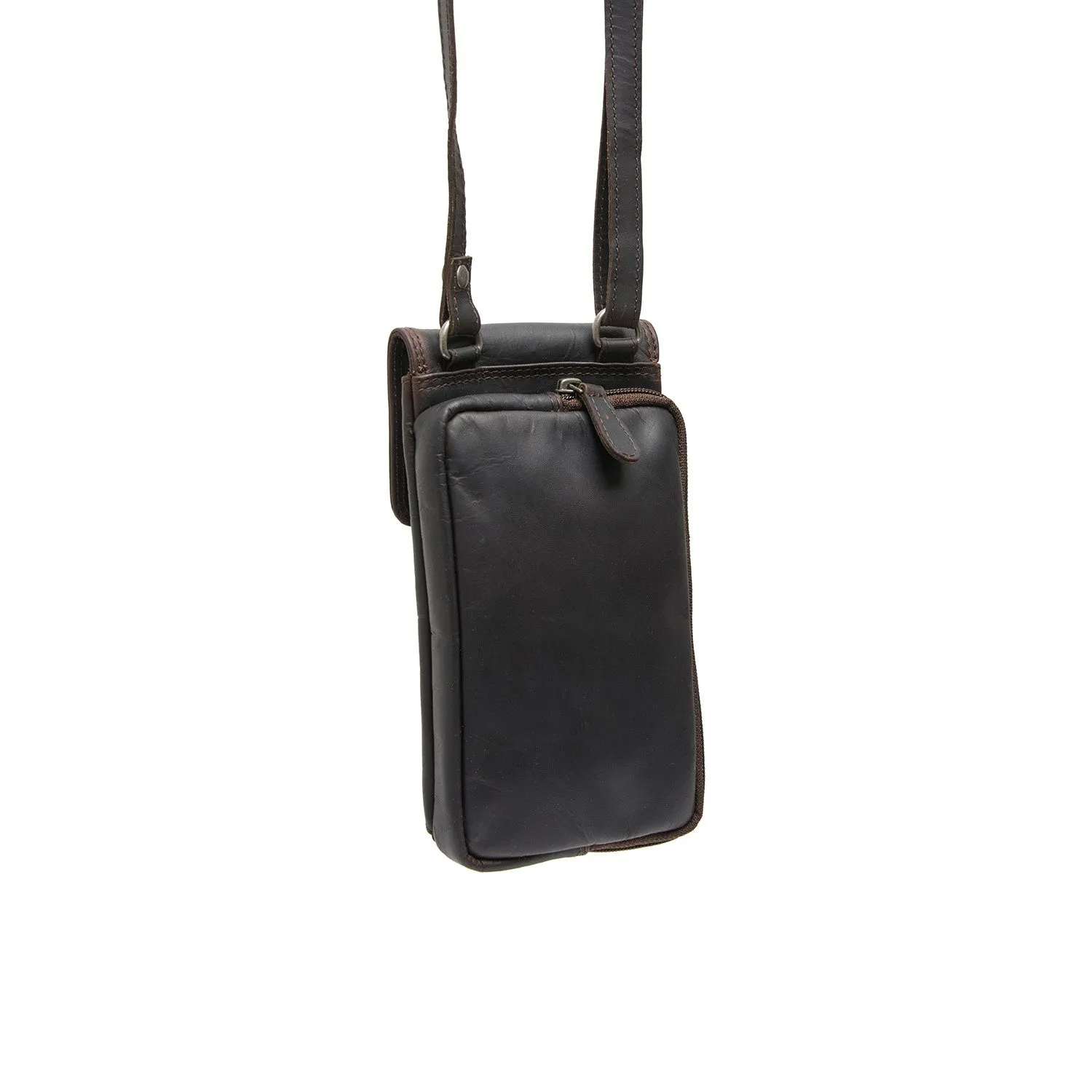 Leather Phone Pouch Brown Langley